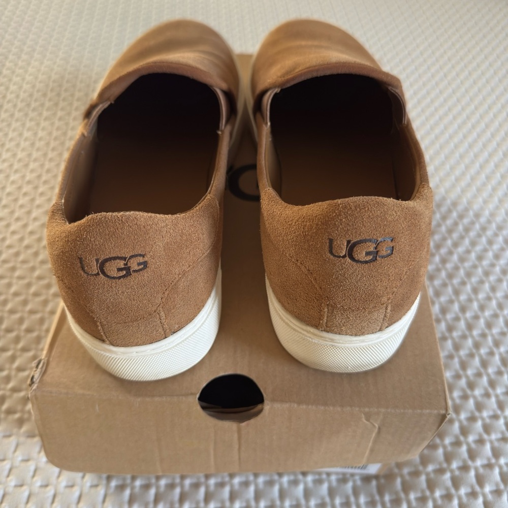 UGG woman’s Tan Suede Slip-On Shoes